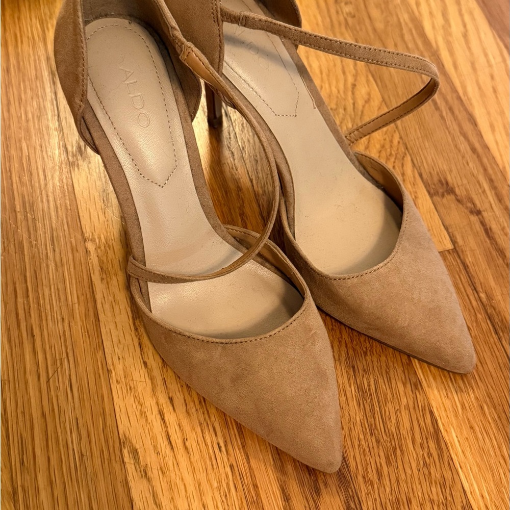 Aldo Women's Tan Suede Strappy Heels